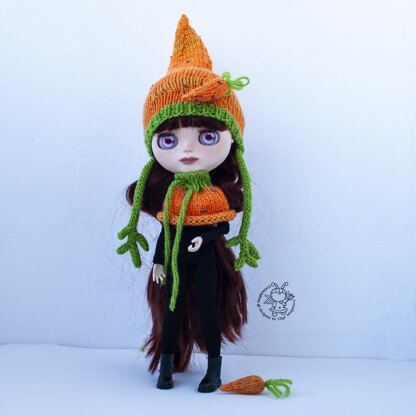 Carrot hat for Blythe