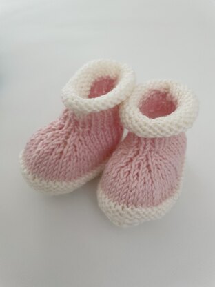 Two-tone Baby Booties BJ402