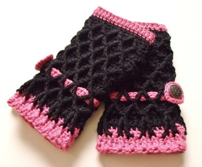 Crochet Mittens "LATTICE"