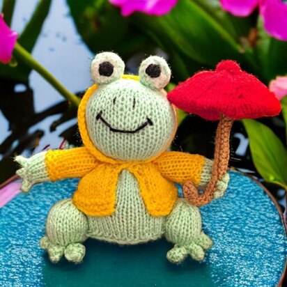 Puddles the Splish Splash Frog choc cover / toy - knitting pattern