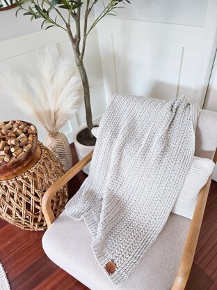 Braided Wheat Crochet Blanket
