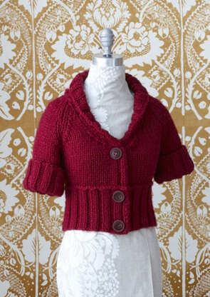 Short and Chic Cardigan in Lion Brand Wool-Ease Thick & Quick - 80389AD