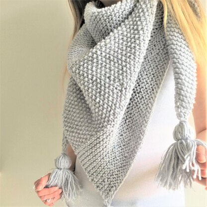 “Sea Silver” Shawl - toddler to adult