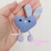 Heart Chick and Heart Bunny keychain crochet