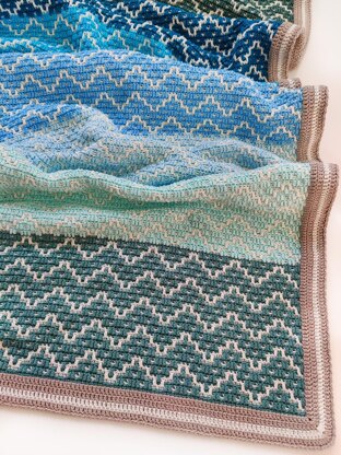 Sapphire Seas Mosaic Blanket
