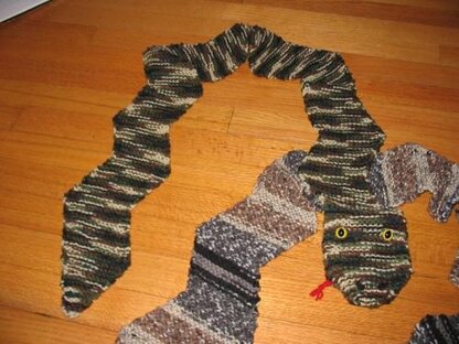 Knitted Snake Puppet Scarf