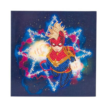 Crystal Art Captain Marvel Card Diamond Painting Kit