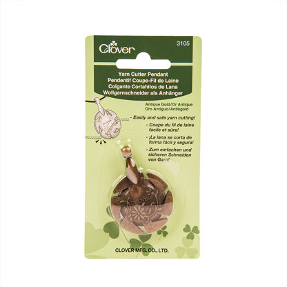 Clover Yarn Cutter Pendant Gold 