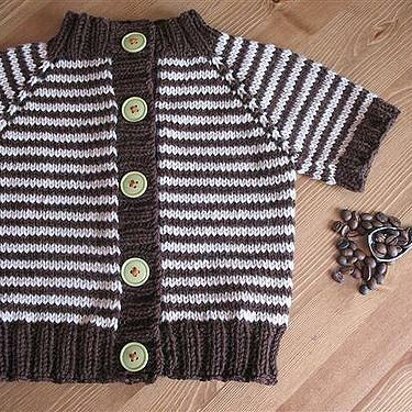 Little Coffee Bean Cardigan - knitting pattern