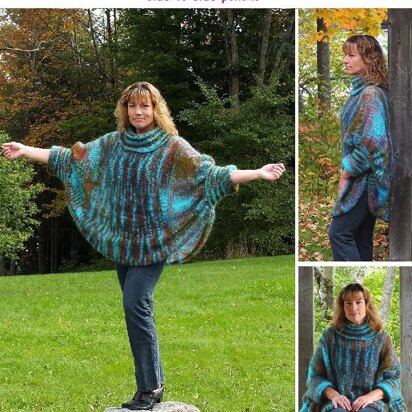 Side To Side Poncho 204 - knitting pattern