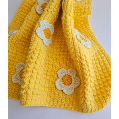Checkered Puff Stitch Blanket