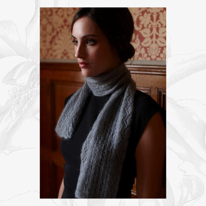 "Felicity Scarf" - Scarf Knitting Pattern For Women in Willow & Lark Plume