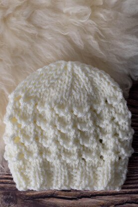 Chunky Lace Newborn Beanie