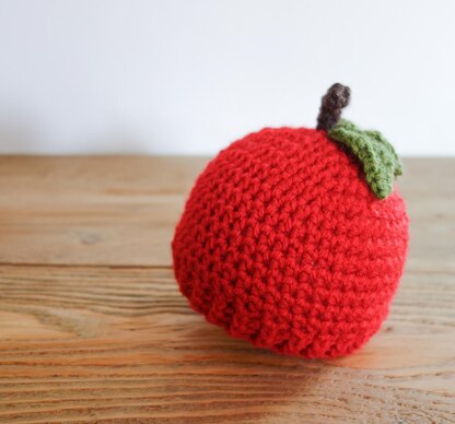 021- Crochet apple baby hat