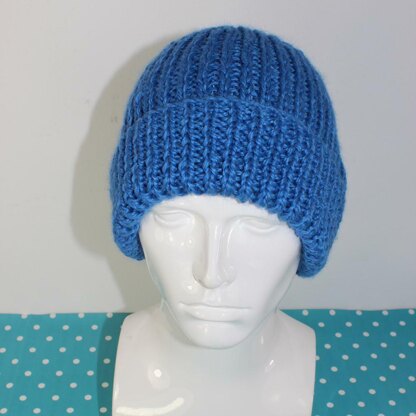 Simple Aran Rib Beanie Hat