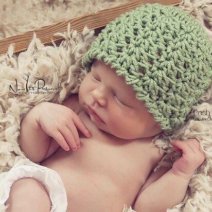 Lacy Shells Beanie Crochet Hat Pattern 239