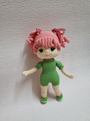 Crochet doll pattern, Amigurumi doll, Wendy doll