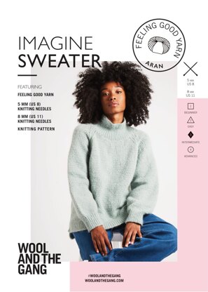 Imagine Sweater in Wool and the Gang Feeling Good Yarn - V062201770 - Downloadable PDF