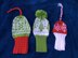 Knitted Christmas golf club covers