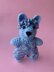 Crochet Blue Bear with Dungarees