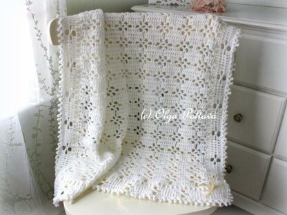 White Lace Baby Blanket