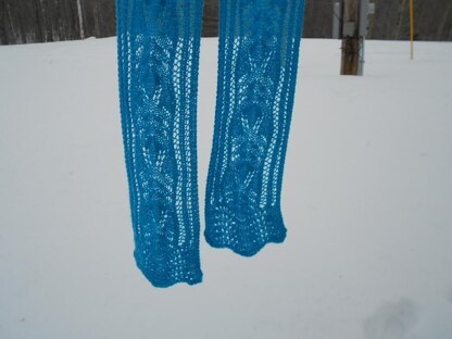 Blue Frost Lace Scarf