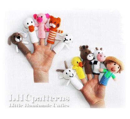 Old Macdonald Finger Puppets Crochet Pattern