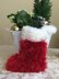 Chunky Tinsel Yarn Christmas Stocking Knitting Pattern