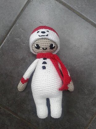 Noo Noo Doll in her Snowman Costume