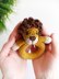 Lion baby rattle crochet pattern