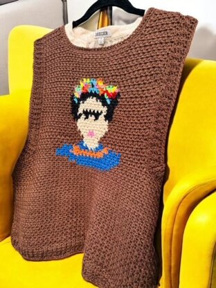 Frida Kahlo Crochet Tank Top