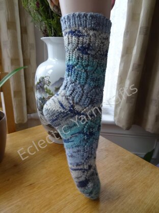 Lacy Short Row Toe Up Socks