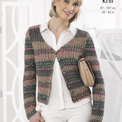 Cardigan & Top in King Cole DK - 4258 - Downloadable PDF