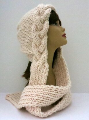 Snow Goddess Khione  Braid Hat