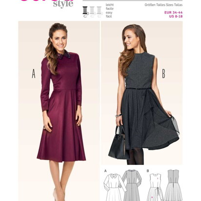 Burda Style Dress Sewing Pattern B6833 - Paper Pattern, Size 8 - 18