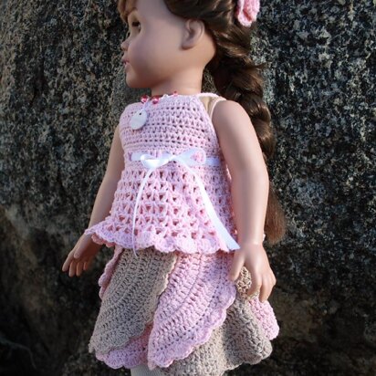 Spiral skirt for American girl 18" dolls