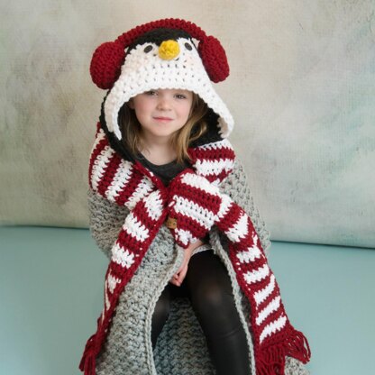 Hooded Penguin Blanket