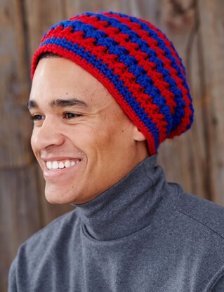 Patriotic Spirit Hat in Bernat Super Value