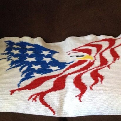 Flying American Eagle Blanket 