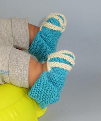 Baby Simple Stripe Granny Slippers