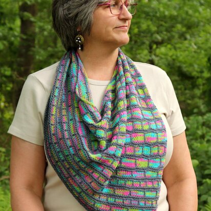 Variegated Squares Cowl