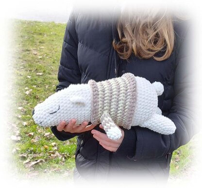 Sleeping White Bear Crochet Pattern