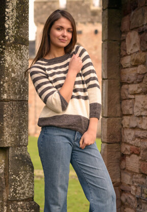 Striped Sweater in The Fibre Co. Meadow - Downloadable PDF