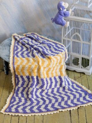 Which Way is up Baby Blanket in Caron Simply Soft - Downloadable PDF