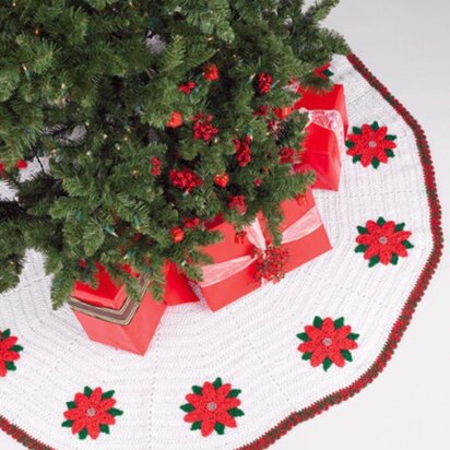 Crochet Tree Skirt in Red Heart Super Saver Economy Solids - WR1560