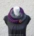 Purple and grey infinity scarf