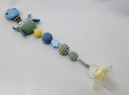 Schnuller-Kette Eule Elli Häkelanleitung