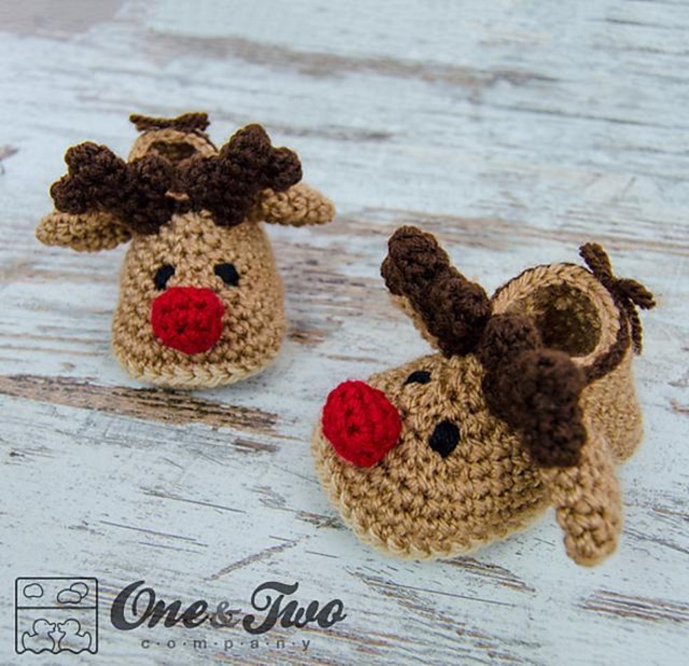 Baby 2025 reindeer booties