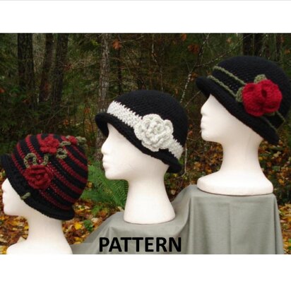 Rolled Brim Cloche Hats - PA-102