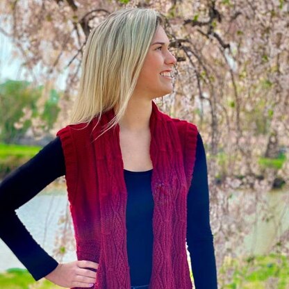 Plymouth Yarn 3433 Women's Long Vest PDF